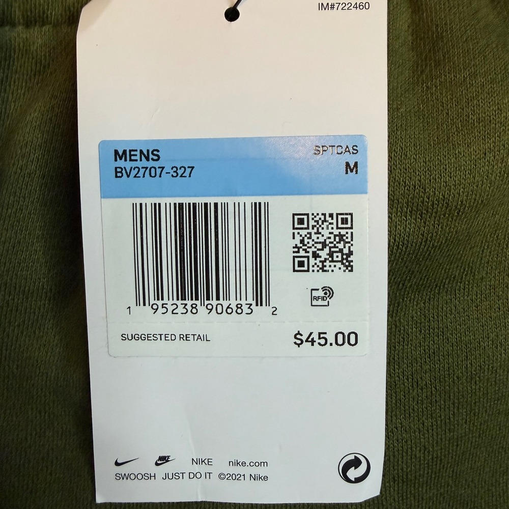 Nike Mens Sportswear Club Fleece Joggers Olive Green BV2707-327 Medium NWT - Picture 4 of 6